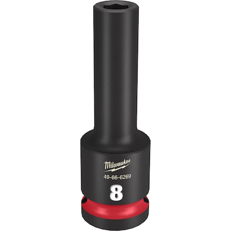 Milwaukee Tool SHOCKWAVE Impact Duty? 1/2"Drive 8MM Deep 6 Point Socket 49-66-6269